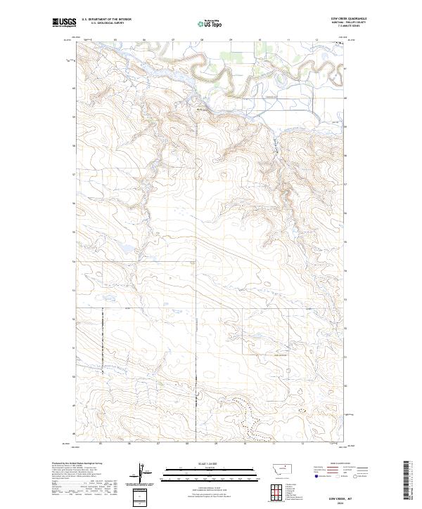 USGS Topographic Map – Cow Creek