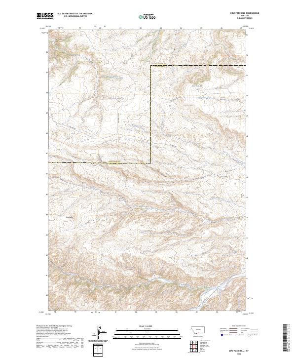 USGS Topographic Map – Cow Face Hill