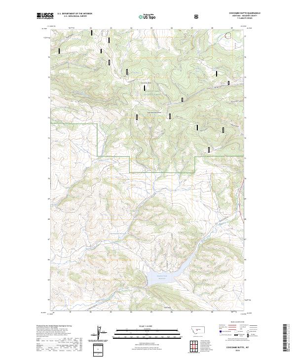 USGS Topographic Map – Coxcombe Butte