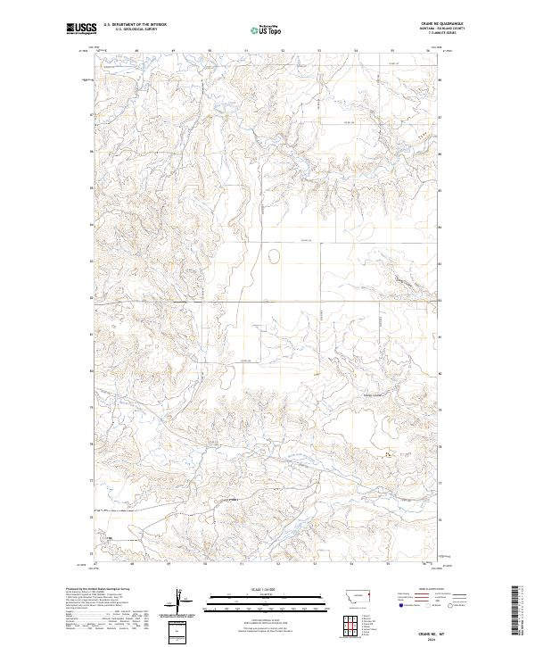 USGS Topographic Map – Crane NE
