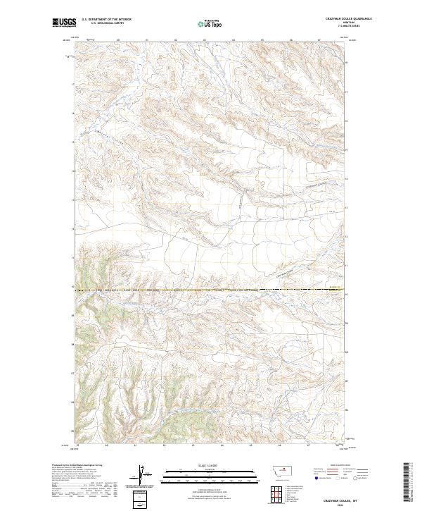 USGS Topographic Map – Crazyman Coulee