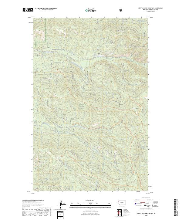 USGS Topographic Map – Cripple Horse Mountain