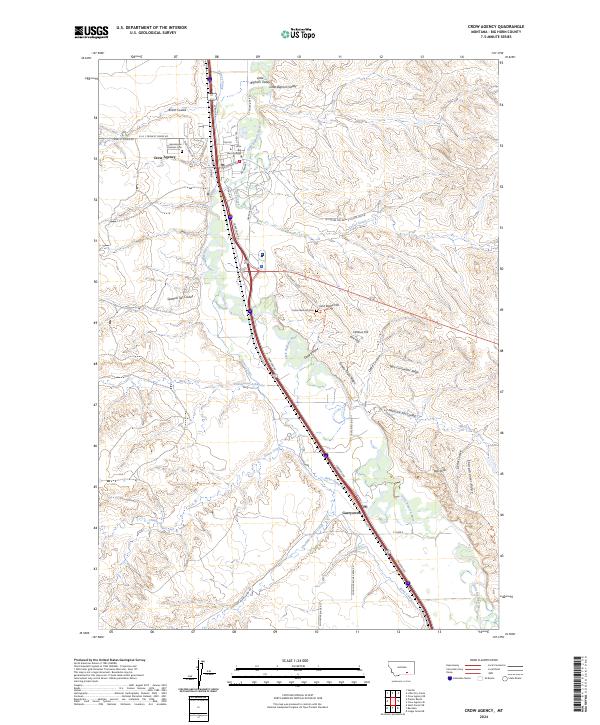 USGS Topographic Map – Crow Agency