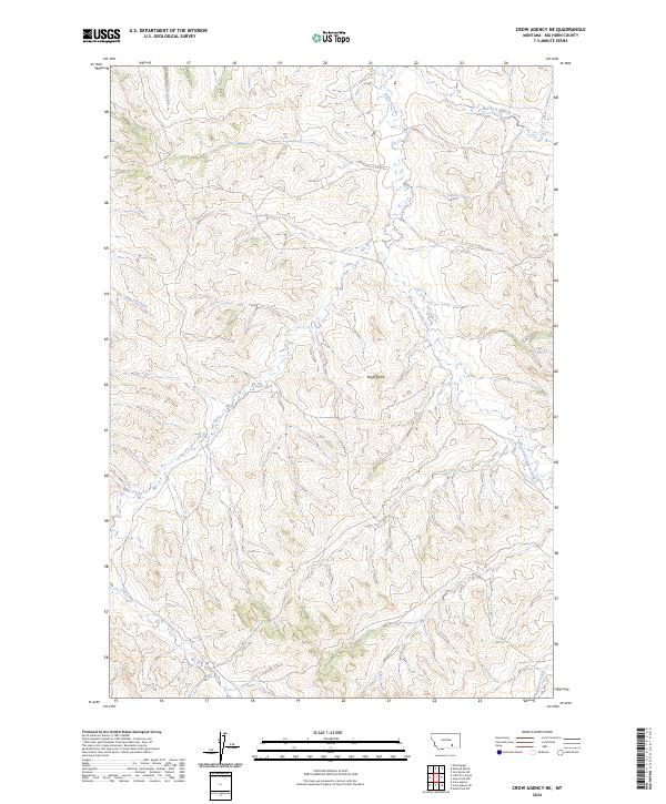 USGS Topographic Map – Crow Agency NE