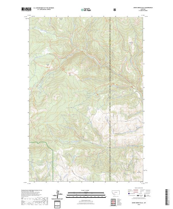 USGS Topographic Map – Crow Creek Falls