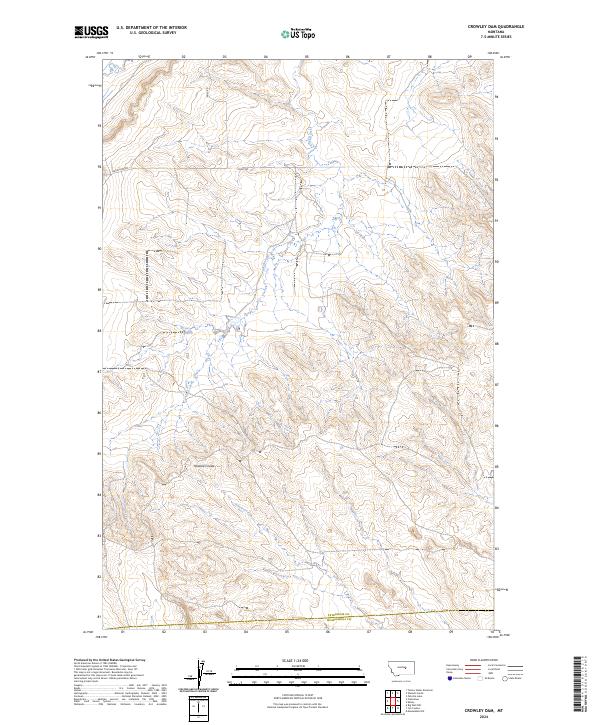 2024 Map of Crowley Dam, 2024 Print