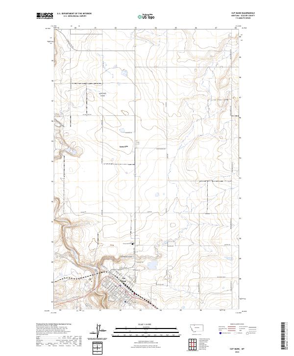 USGS Topographic Map – Cut Bank