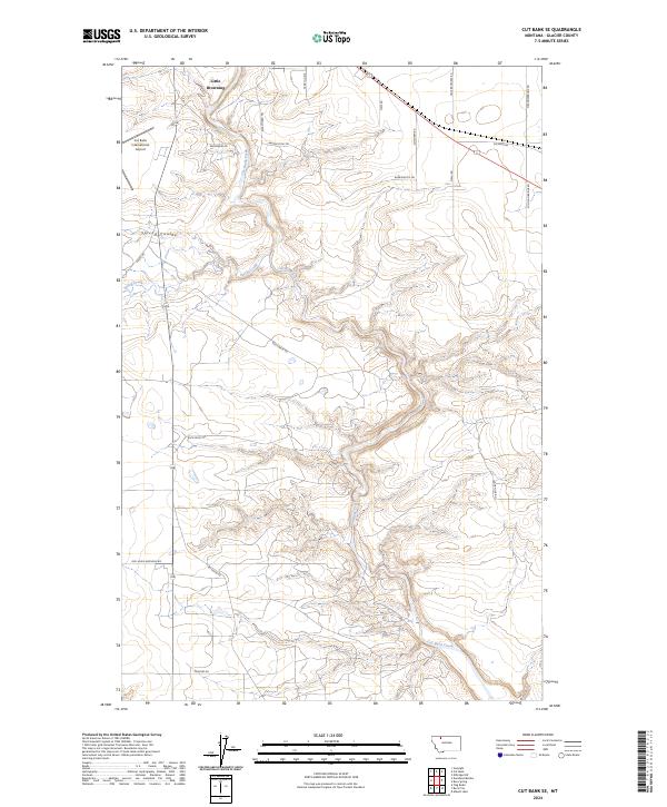USGS Topographic Map – Cut Bank SE