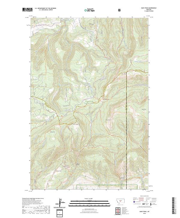 USGS Topographic Map – Daisy Peak