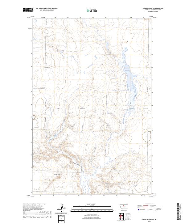 USGS Topographic Map – Dammel Reservoir