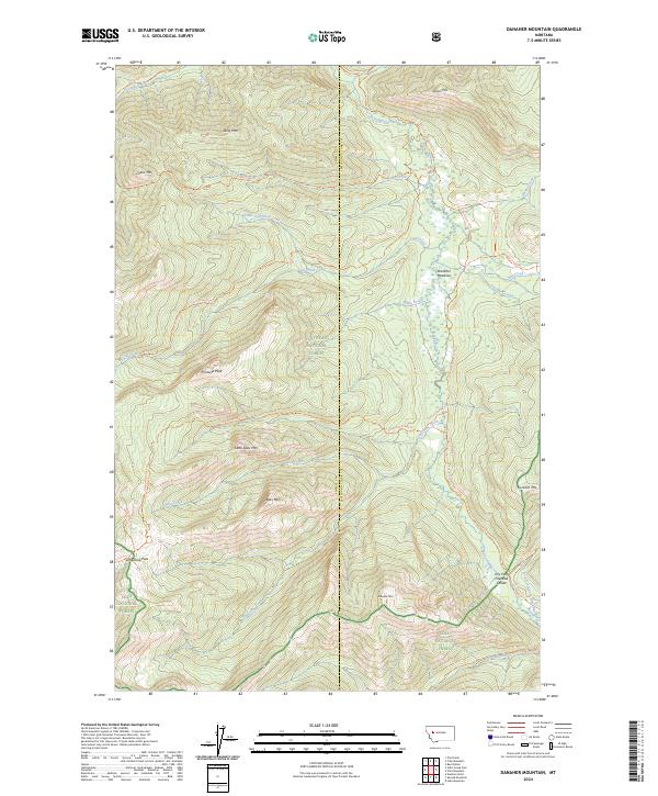 USGS Topographic Map – Danaher Mountain