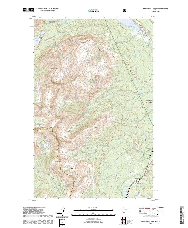 USGS Topographic Map – Dancing Lady Mountain