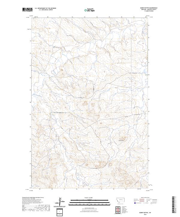 USGS Topographic Map – Darby Buttes