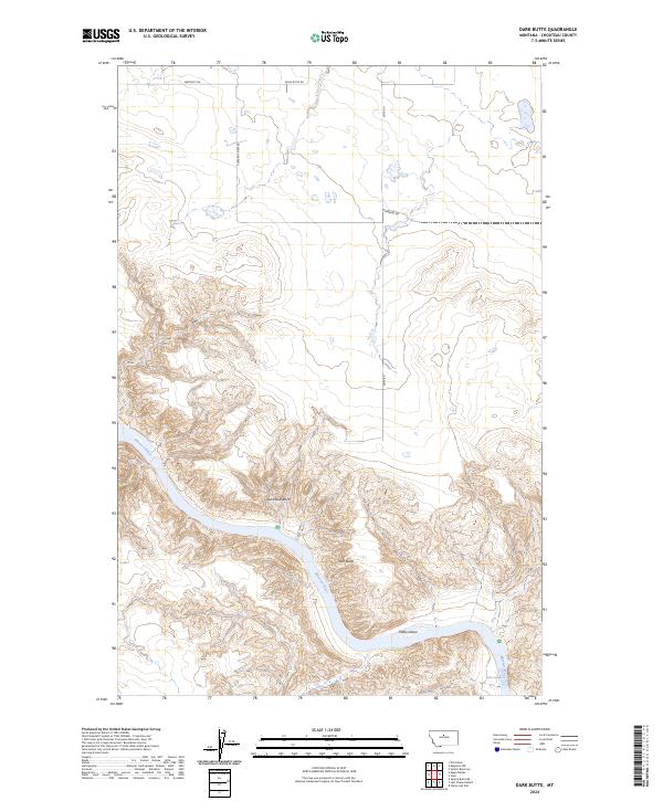 USGS Topographic Map – Dark Butte