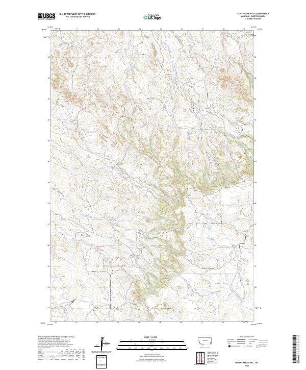 USGS Topographic Map – Davis Creek East