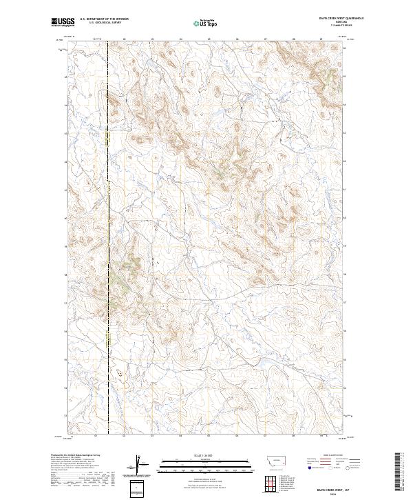 USGS Topographic Map – Davis Creek West