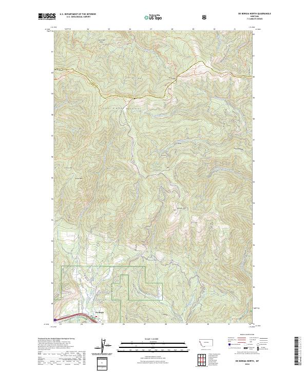 USGS Topographic Map – De Borgia North