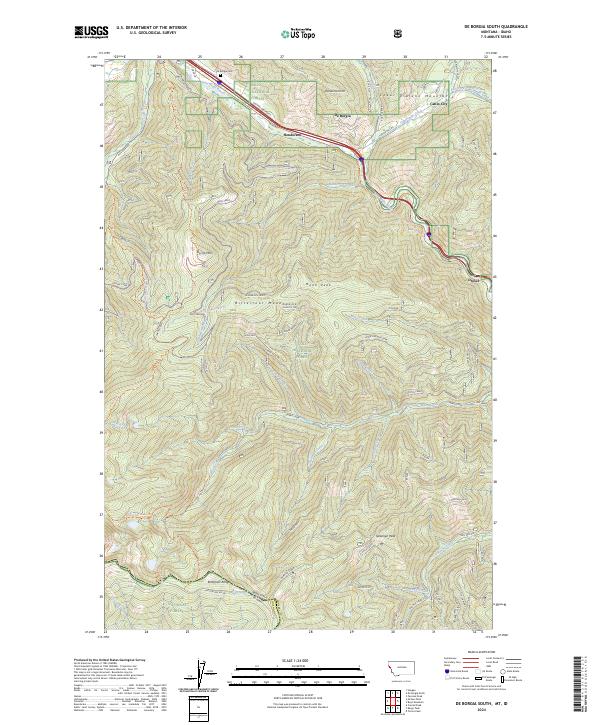 USGS Topographic Map – De Borgia South