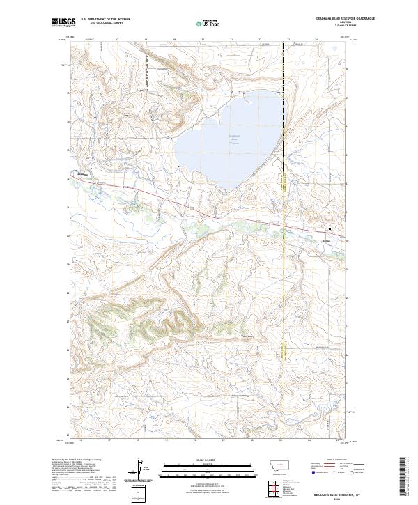 USGS Topographic Map – Deadmans Basin Reservoir