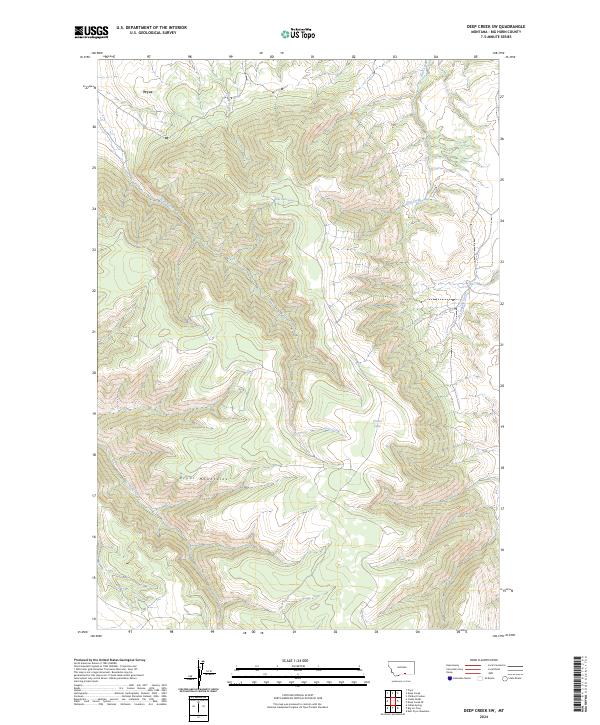 USGS Topographic Map – Deep Creek SW