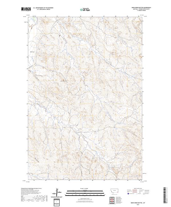 USGS Topographic Map – Deer Creek Buttes