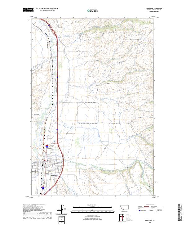 USGS Topographic Map – Deer Lodge