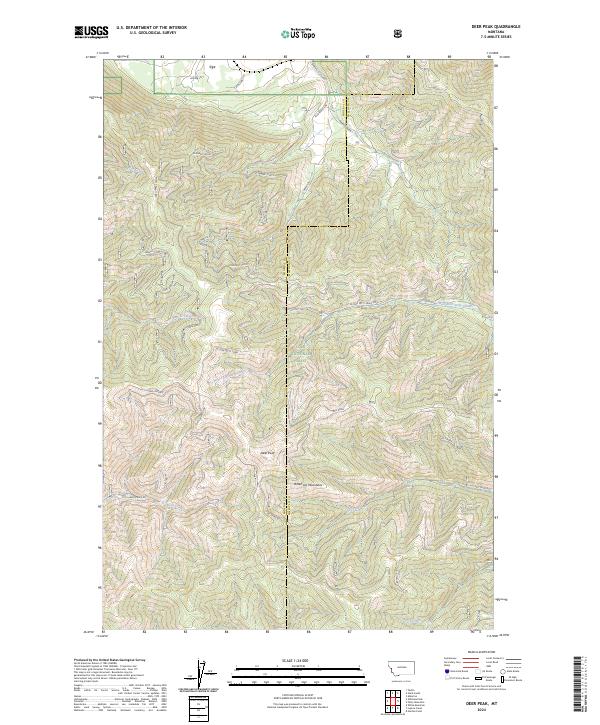 USGS Topographic Map – Deer Peak