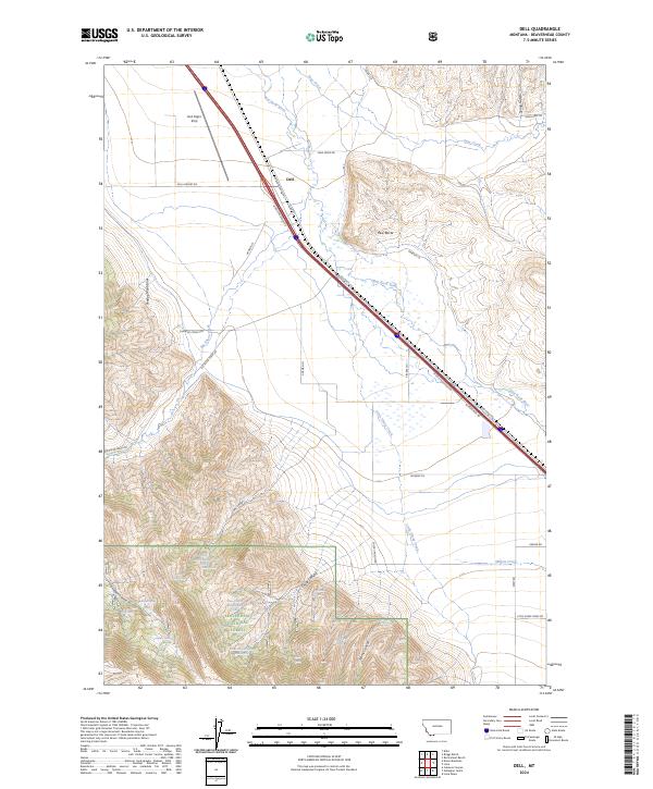 USGS Topographic Map – Dell