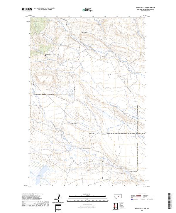 USGS Topographic Map – Devils Hole Lake