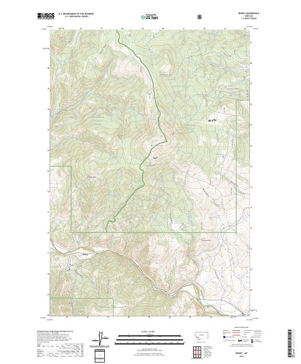 USGS Topographic Map – Dewey