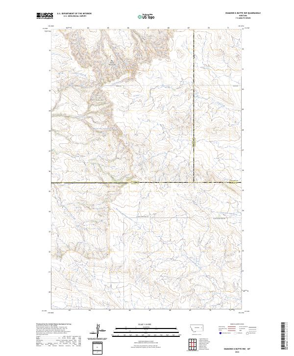 2024 Map of Diamond G Butte NW, 2024 Print