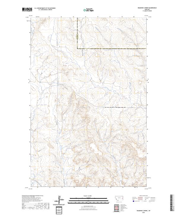 USGS Topographic Map – Diamond G Creek