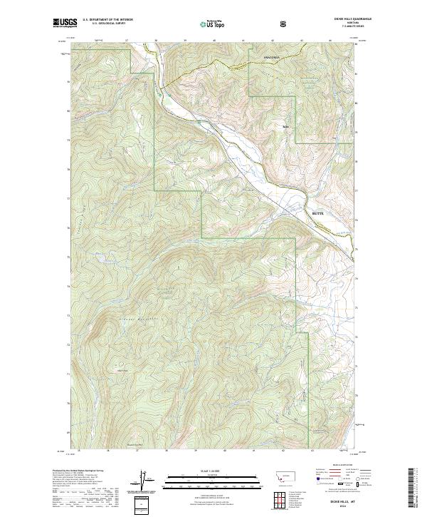 USGS Topographic Map – Dickie Hills