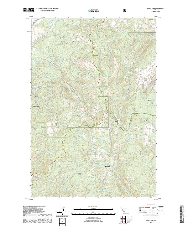 USGS Topographic Map – Dickie Peak