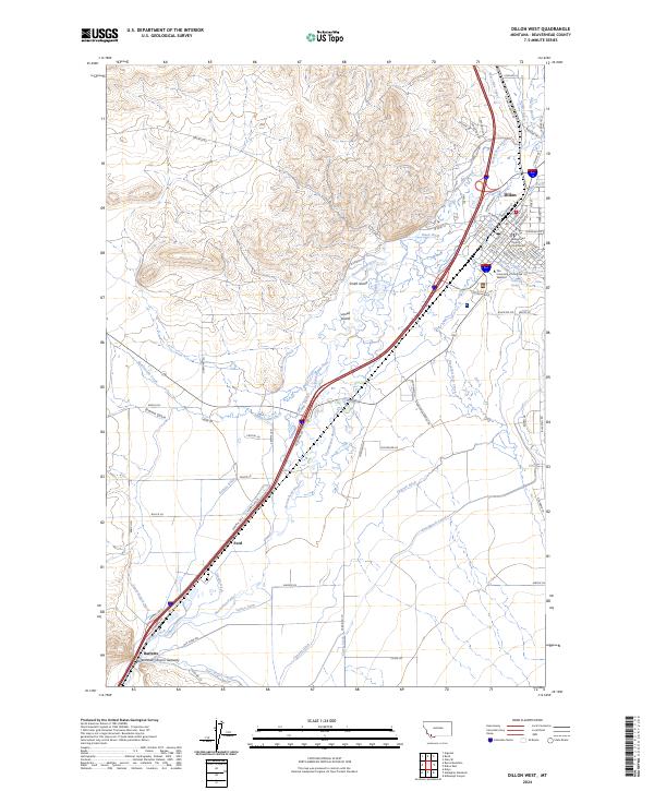 USGS Topographic Map – Dillon West