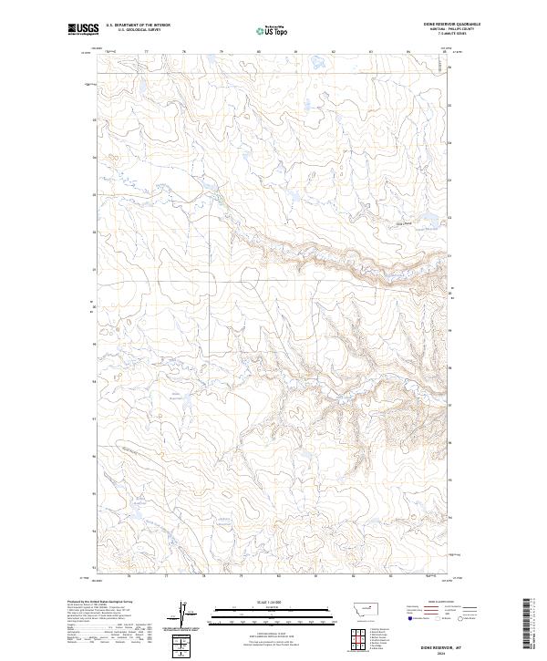 USGS Topographic Map – Dione Reservoir