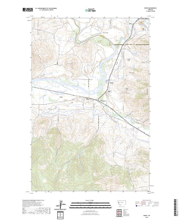USGS Topographic Map – Dixon