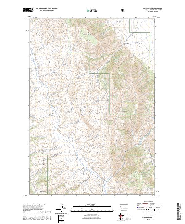 USGS Topographic Map – Dixon Mountain