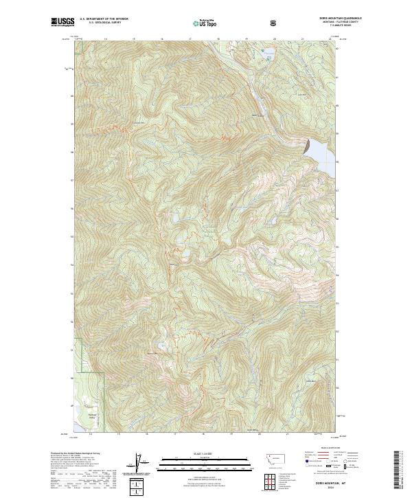 USGS Topographic Map – Doris Mountain