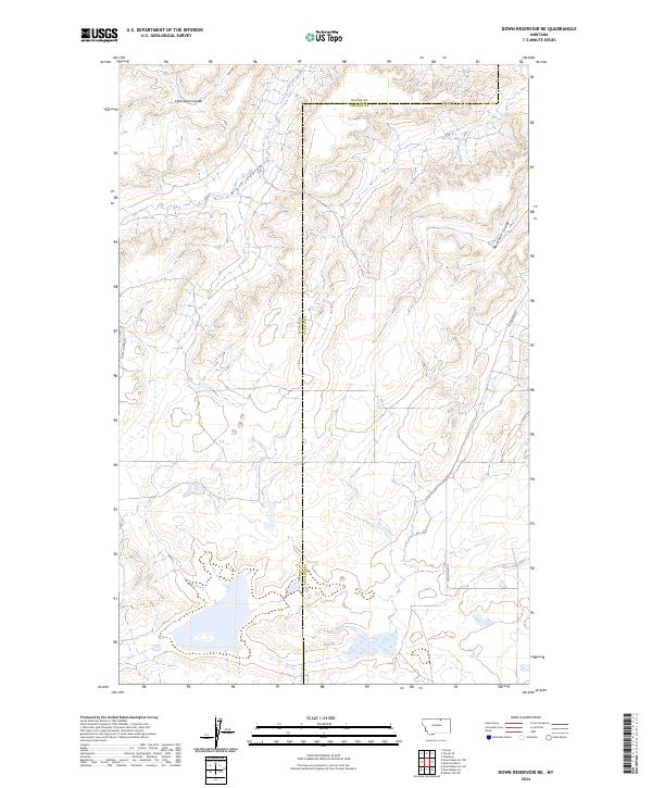USGS Topographic Map – Down Reservoir NE