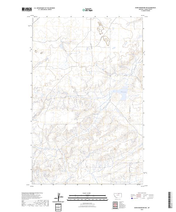 USGS Topographic Map – Down Reservoir NW