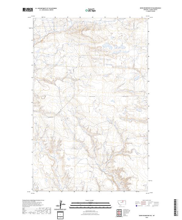 2024 Map of Down Reservoir SW, 2024 Print