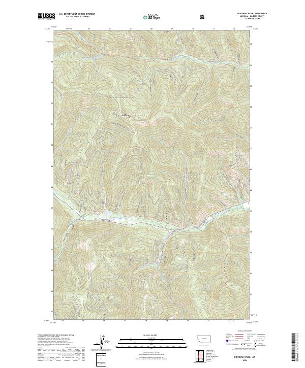 USGS Topographic Map – Driveway Peak