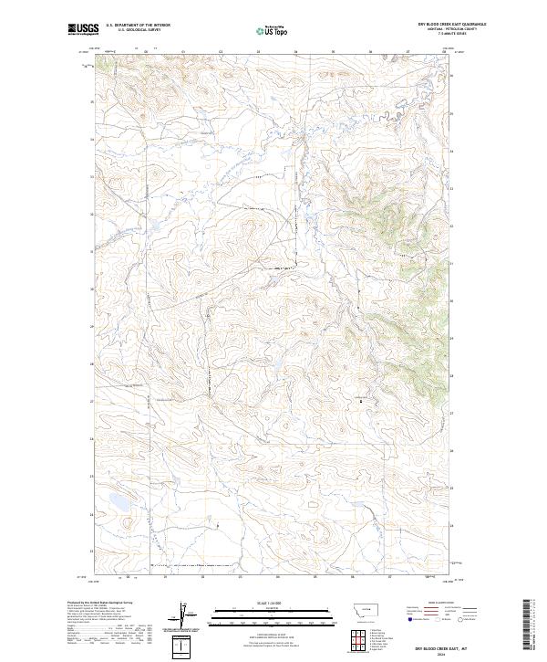 USGS Topographic Map – Dry Blood Creek East