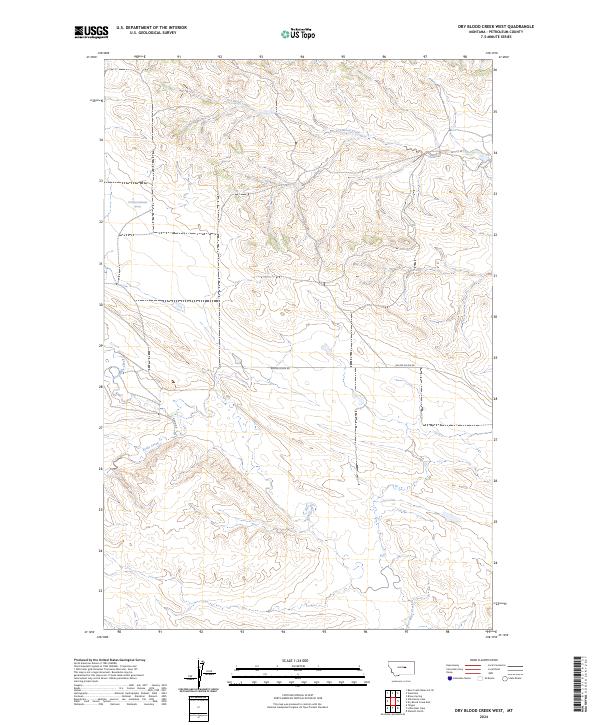 USGS Topographic Map – Dry Blood Creek West