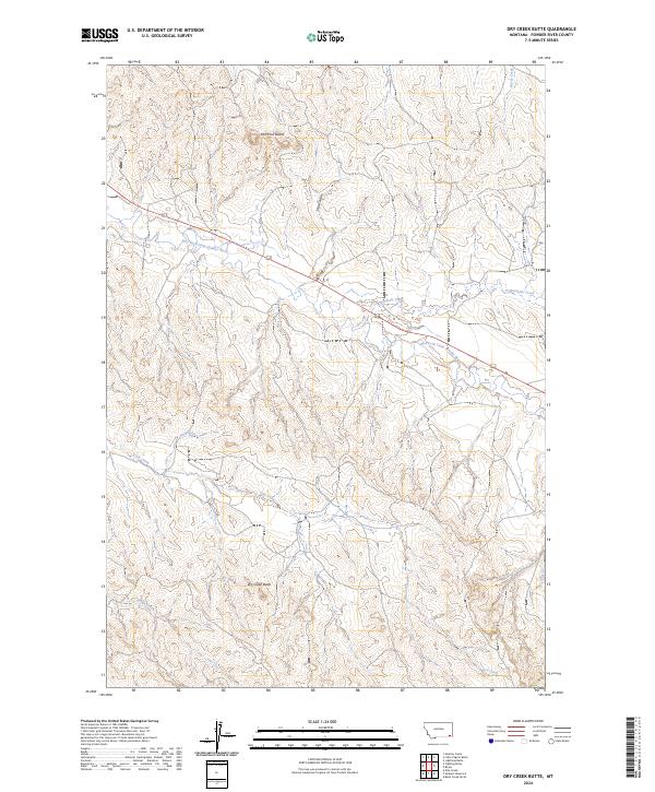 USGS Topographic Map – Dry Creek Butte