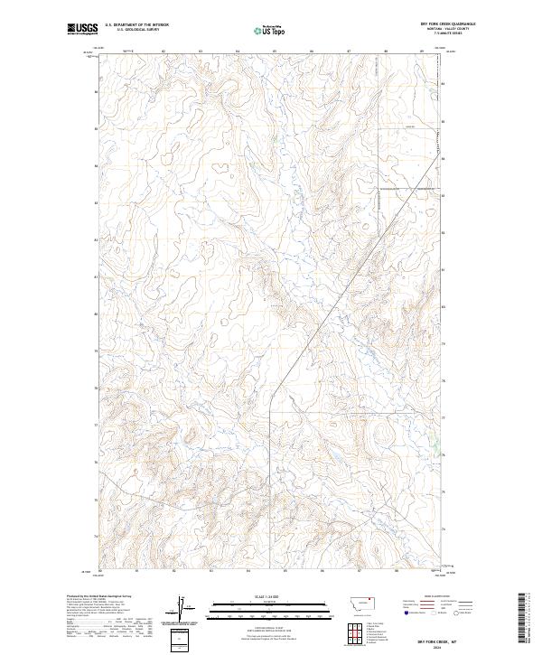2024 Map of Dry Fork Creek, 2024 Print