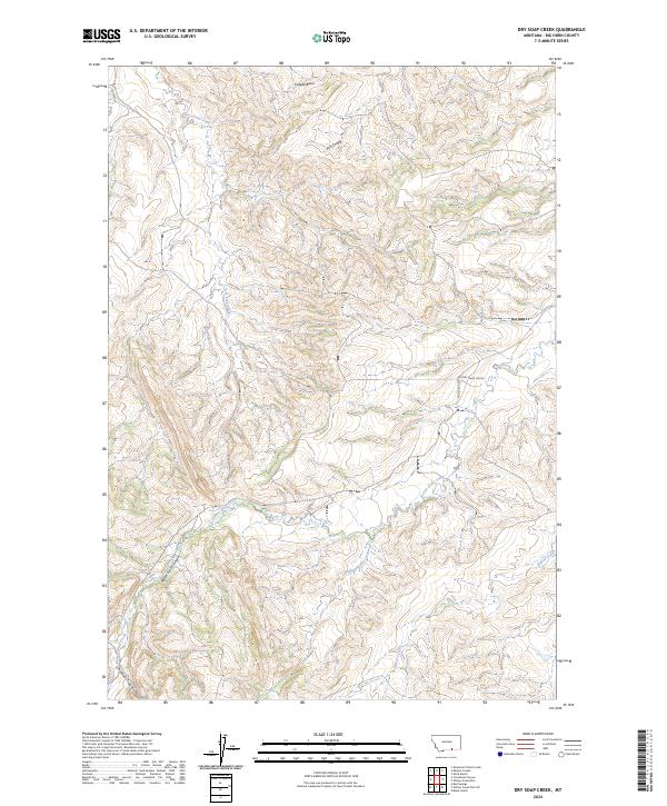 USGS Topographic Map – Dry Soap Creek