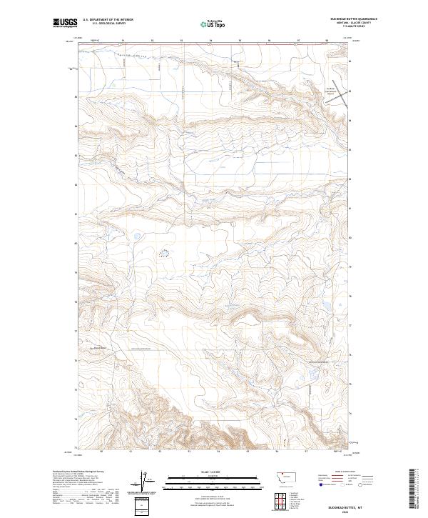 USGS Topographic Map – Duckhead Buttes