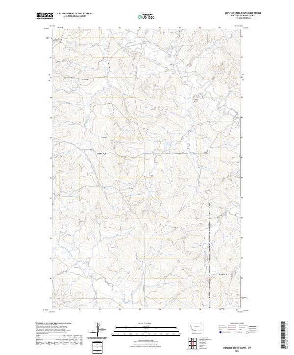 USGS Topographic Map – Duplisse Creek South